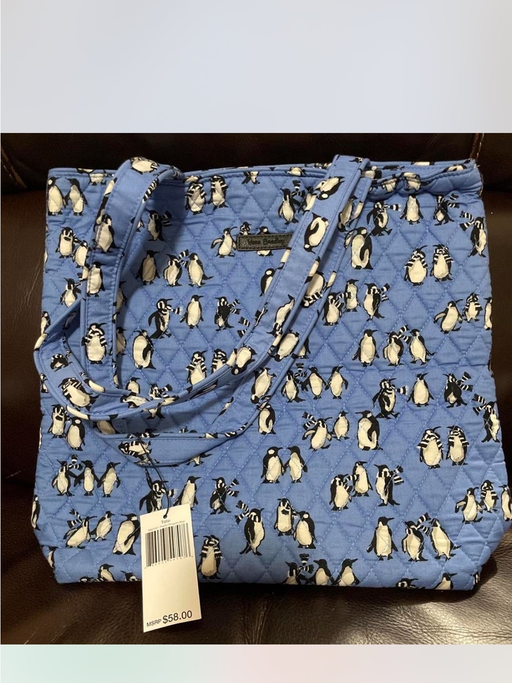 🐧 NWT Vera Bradley Hipster Bag in Playful Penguins Blue
